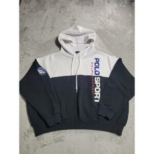 Polo Ralph Lauren Hoodie Women's XL Crop Colorblock Polo Sport Arctic Challenge